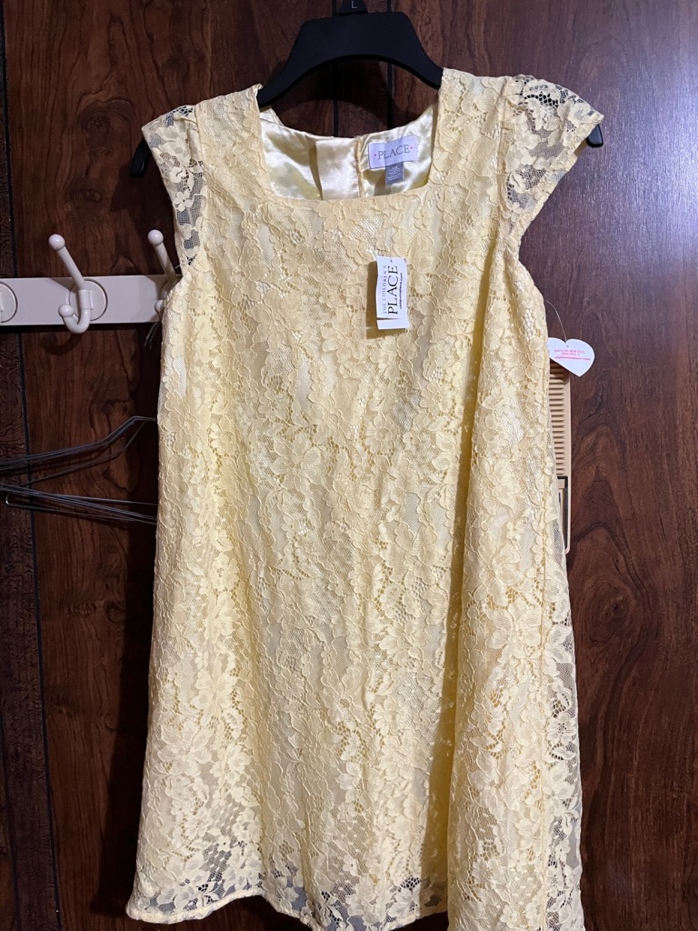 The Children's Place Yellow Lace Cap-Sleeve Dress